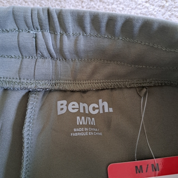 New! Bench Joggers Women's Size Medium Green Pull On Wide Leg Pant Sueded Jogger - Picture 7 of 9